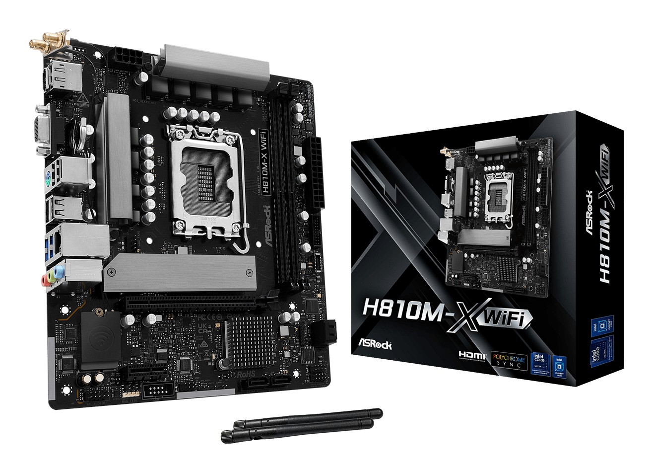 Scheda Madre ASROCK H810M-X WiFi Micro-ATX DDR5 Socket LGA 1851 - Immagine 1