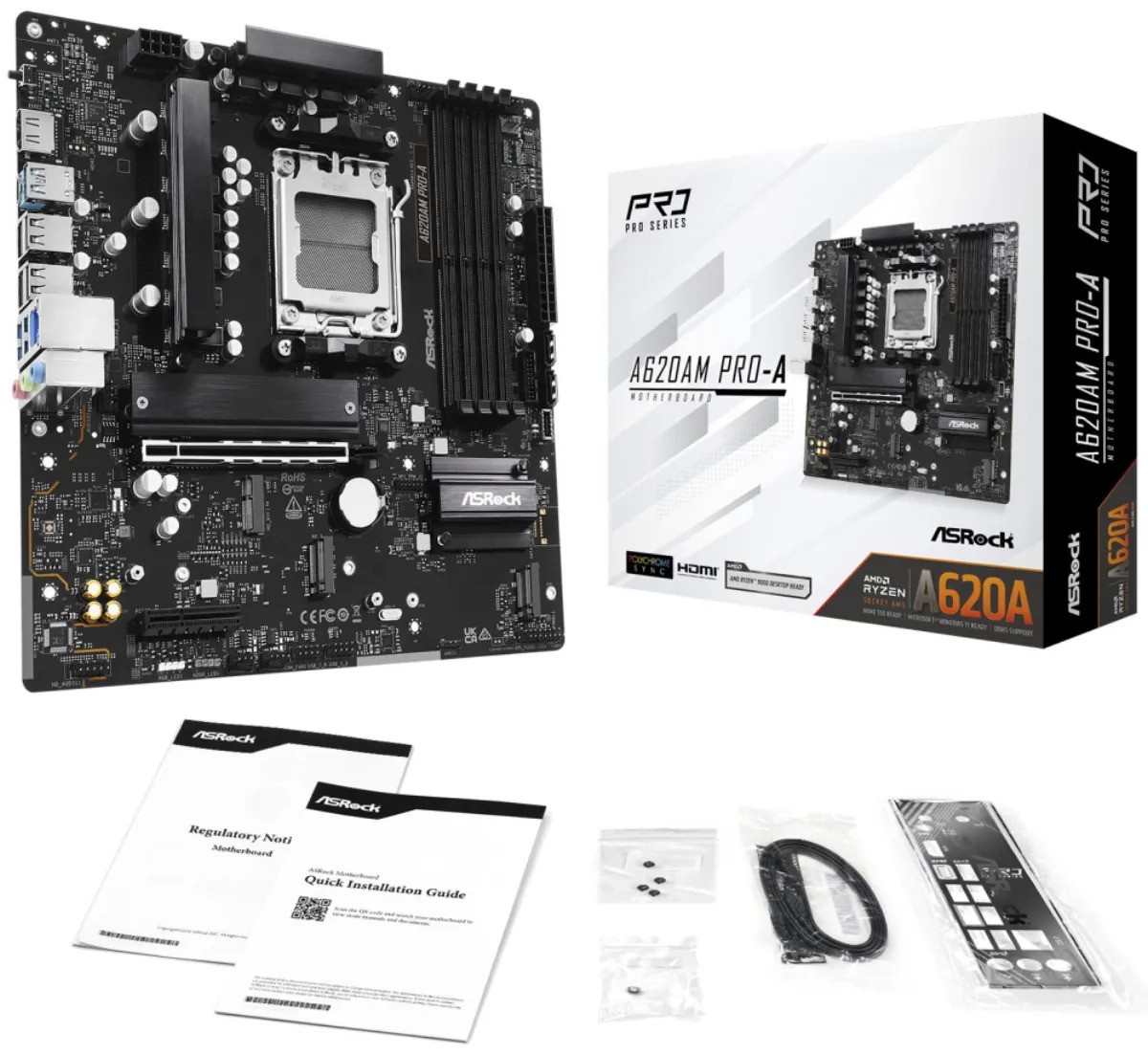 Scheda Madre AMD Asrock A620AM PRO-A Socket AM5 micro ATX - Immagine 1