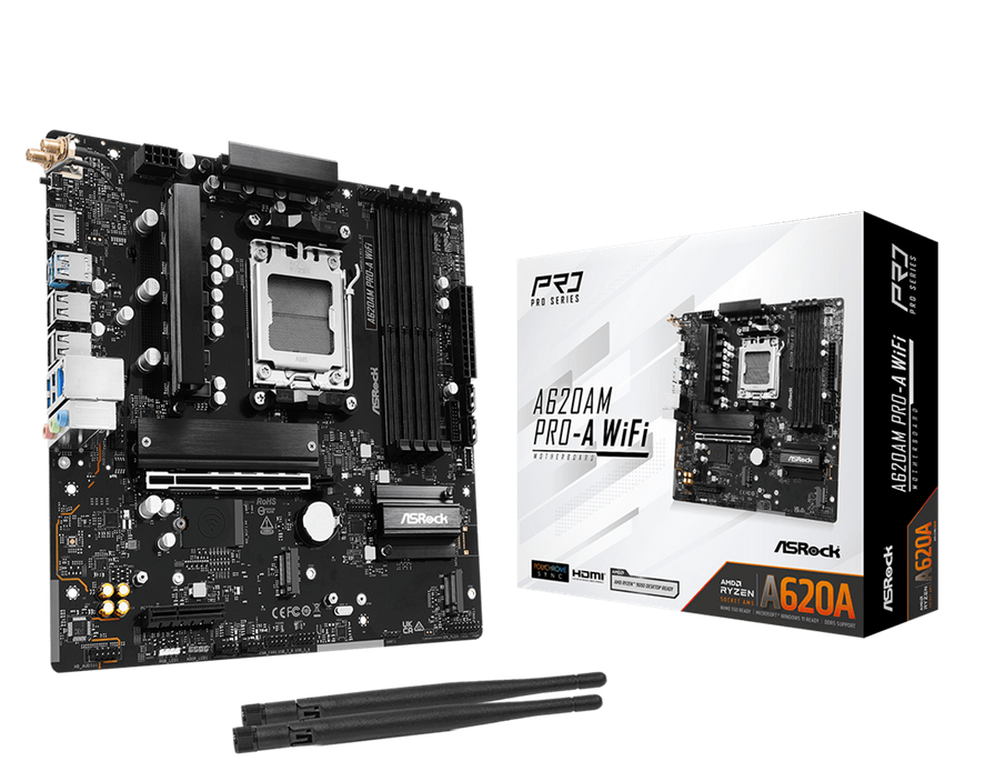Scheda Madre Amd Asrock A620AM Pro-A Wifi AM5 microATX DDR5 Nero - SPEDIZIONE IMMEDIATA - Immagine 1