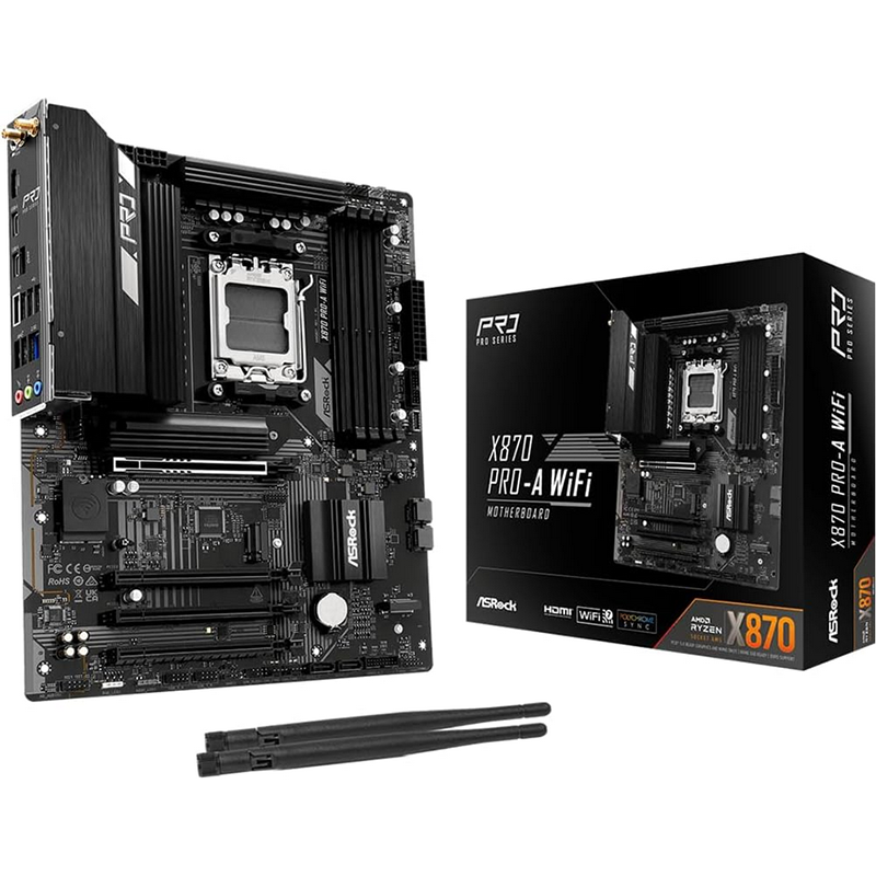 Scheda Madre ASROCK X870 Pro-A WIFI AM5 DDR5 ATX Nero - Immagine 1
