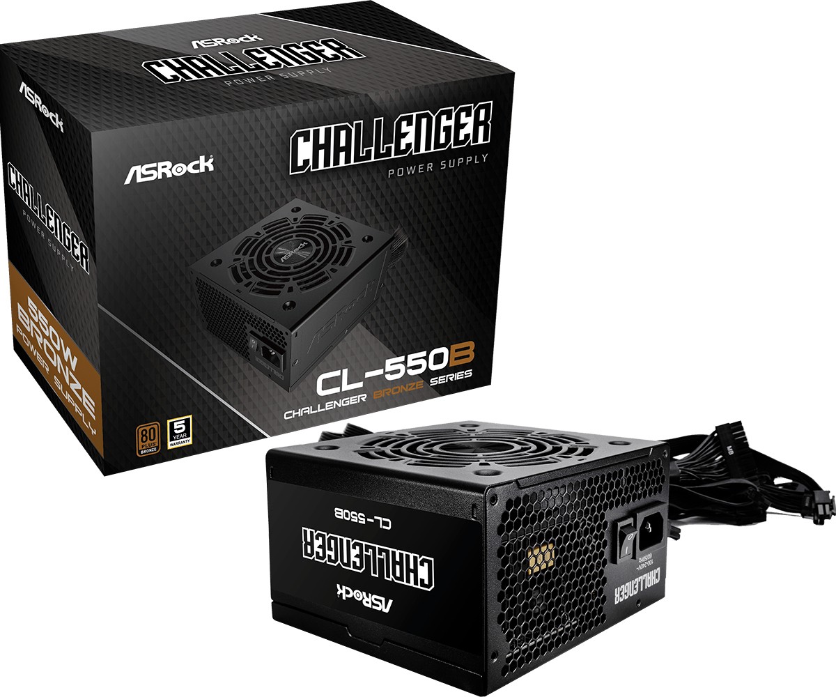 Alimentatore Asrock CL 550B Challenger 550W 80Plus Bronze - Immagine 1