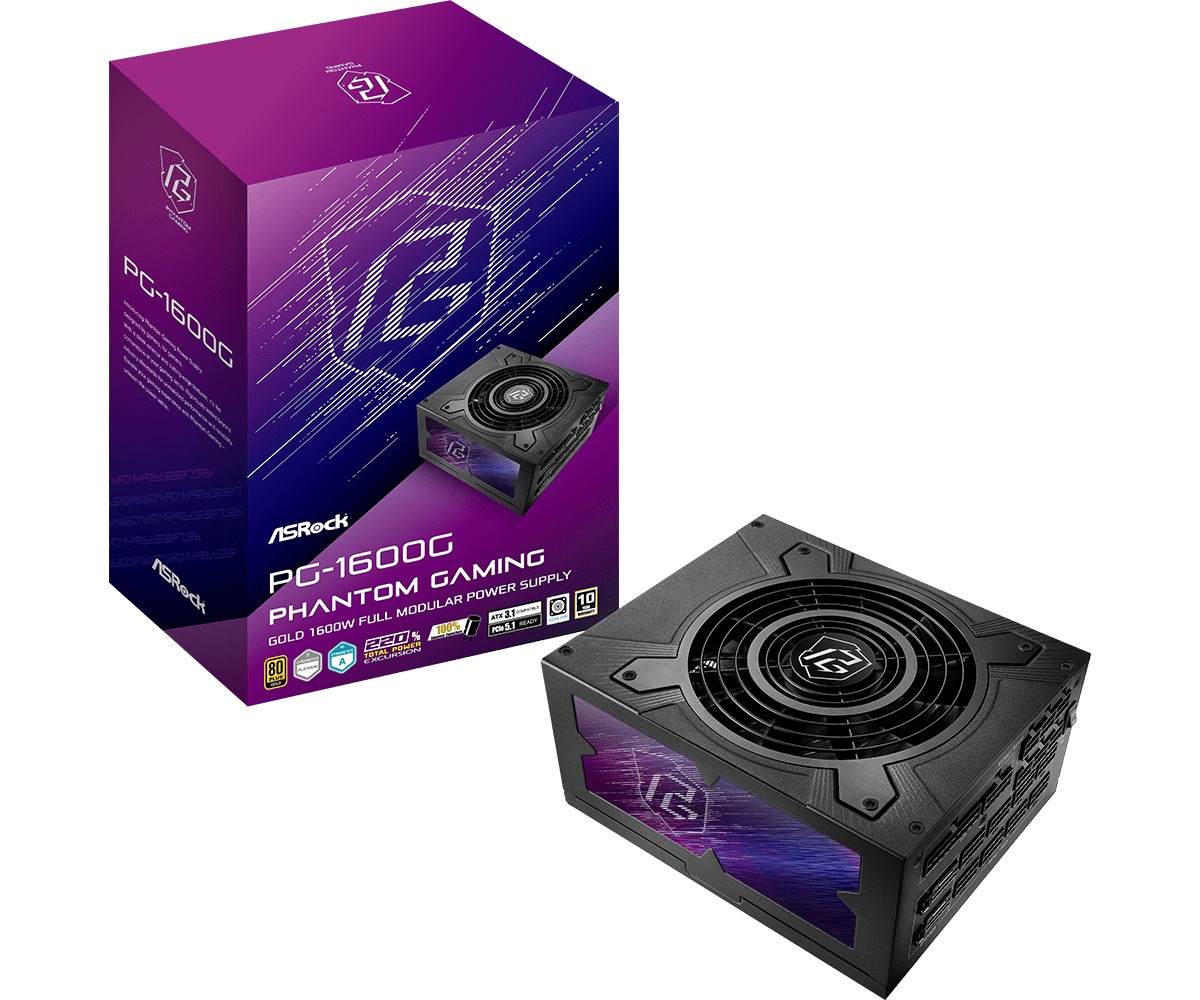 Alimentatore Asrock Phantom Gaming PG-1600G 1600 W 20+4 pin ATX Nero - Immagine 1
