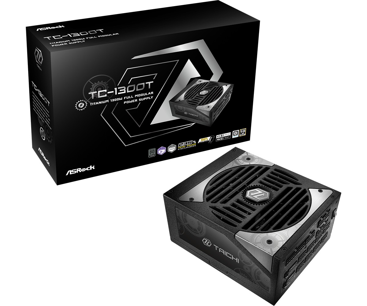 Alimentatore Asrock Taichi TC-1300T 1300 W 20+4 pin ATX Nero - Immagine 1