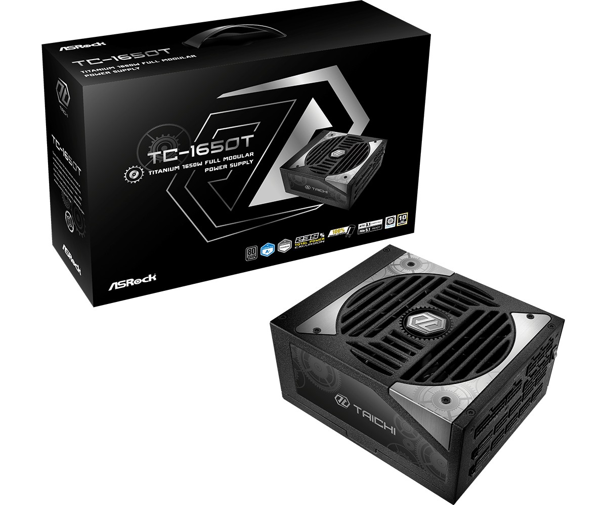 Alimentatore Asrock Taichi TC-1650T 1650 W 20+4 pin ATX Nero - Immagine 1