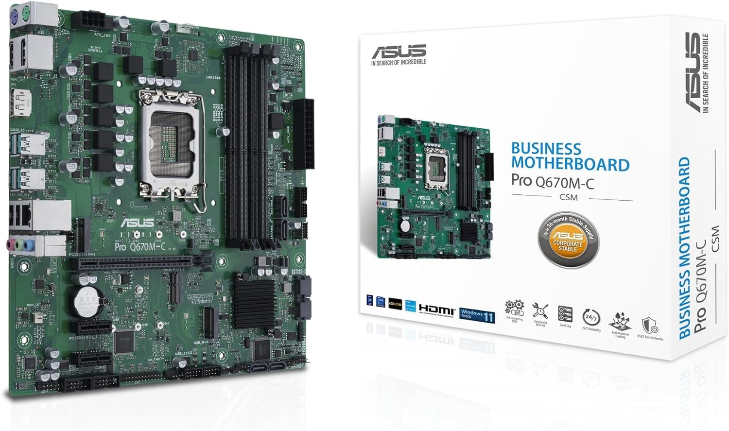 Scheda Madre Intel ASUS PRO Q670M-C-CSM LGA 1700 Micro-ATX - Immagine 1