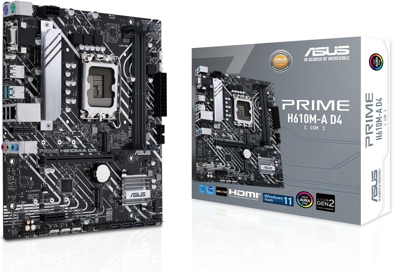 Scheda Madre ASUS PRIME H610M-A D4-CSM socket 1700 - Immagine 1