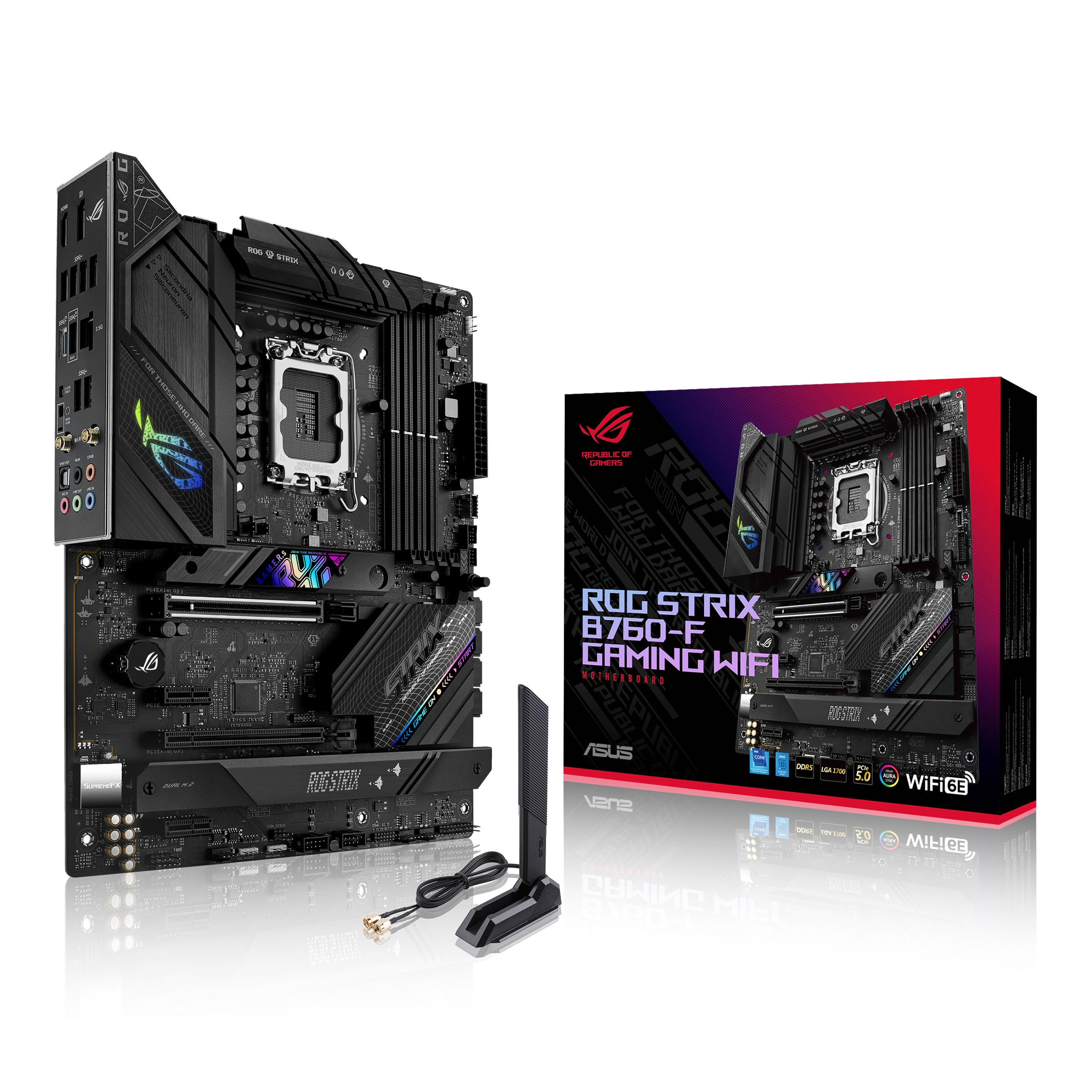 Scheda Madre ASUS ROG STRIX B760-F GAMING WIFI LGA 1700 ATX - Immagine 1