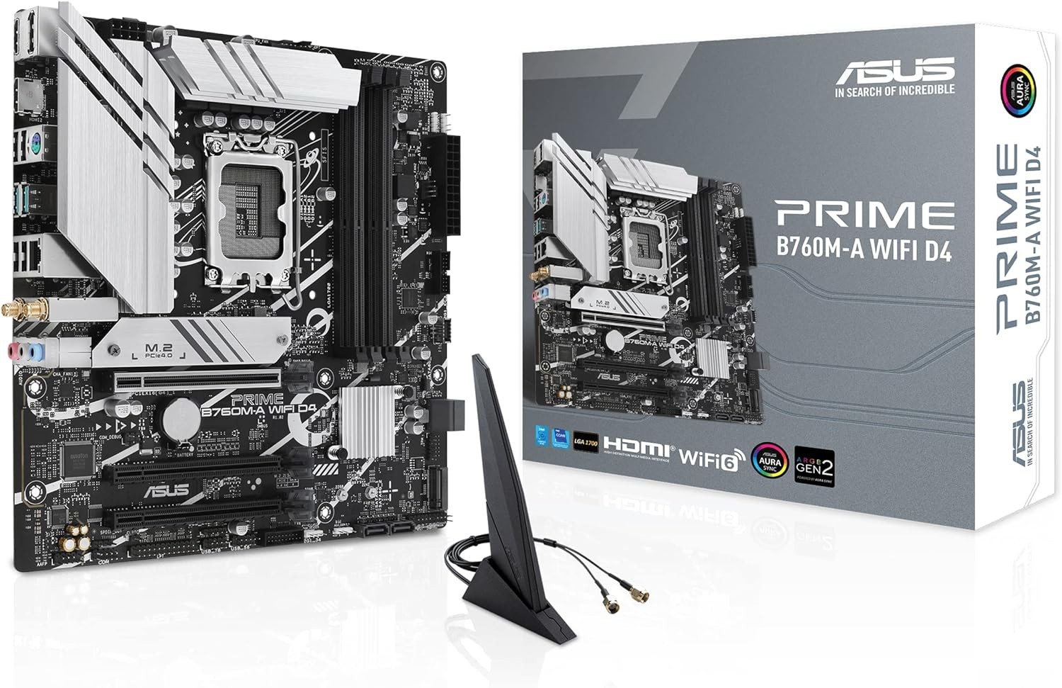Scheda Madre ASUS PRIME B760M-A D4 WIFI LGA 1700 Micro-ATX - Immagine 1