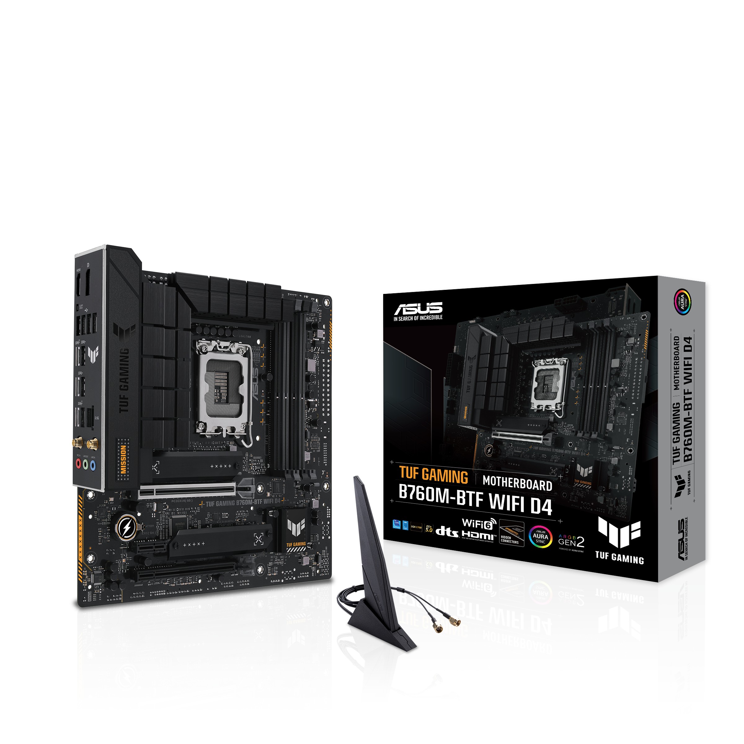 Scheda Madre Asus TUF Gaming B760M-BTF WIFI D4, Intel B760, socket LGA1700, DDR4 - Immagine 1