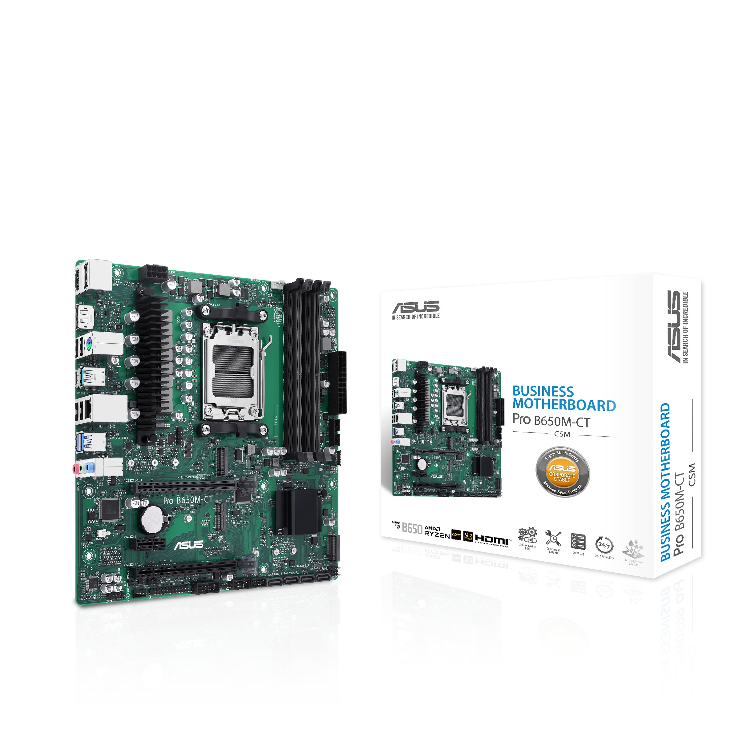 Scheda Madre ASUS Pro B650M CT CSM socket AM5 - Immagine 1