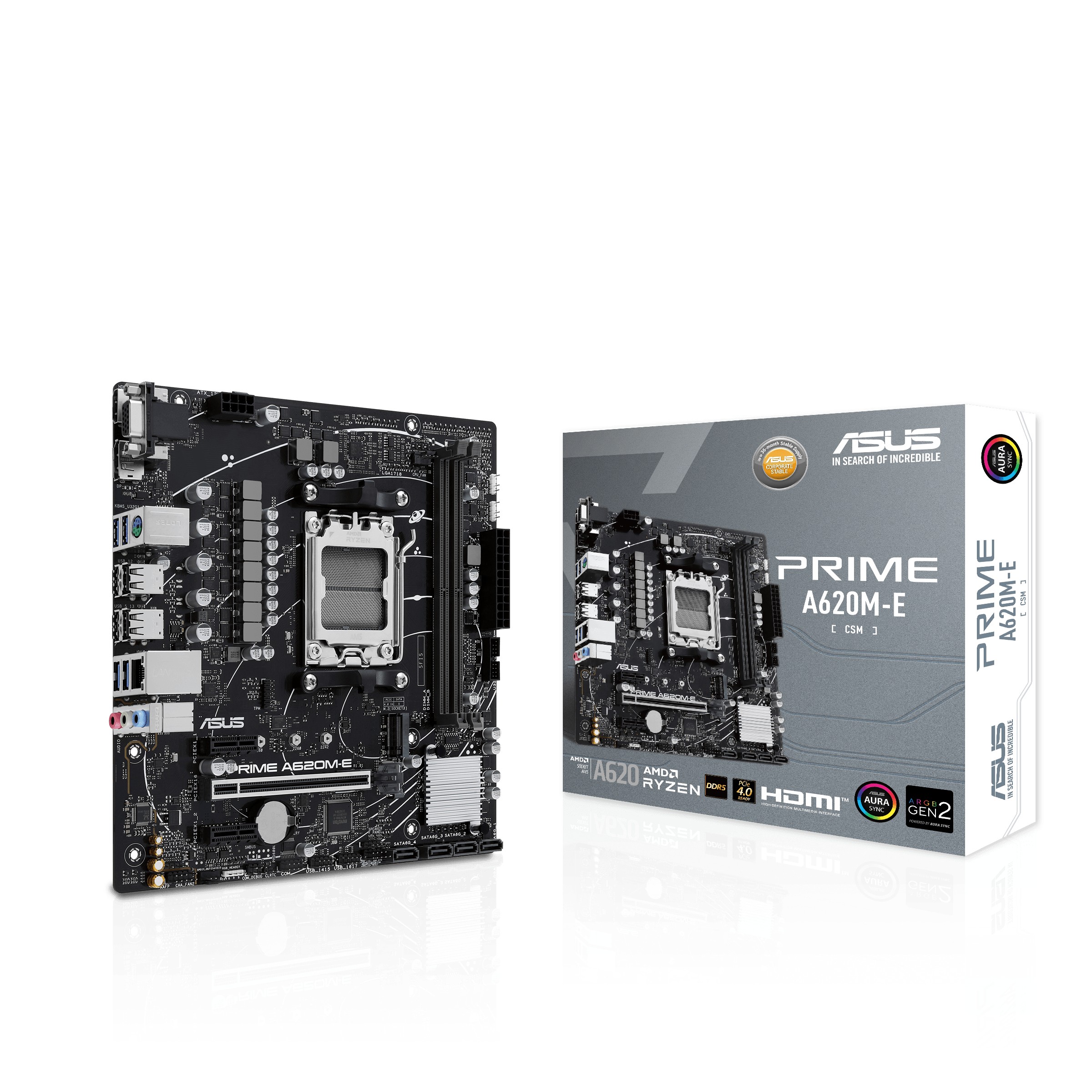 Scheda Madre ASUS Prime A620M-E-CSM socket AM5 - Immagine 1