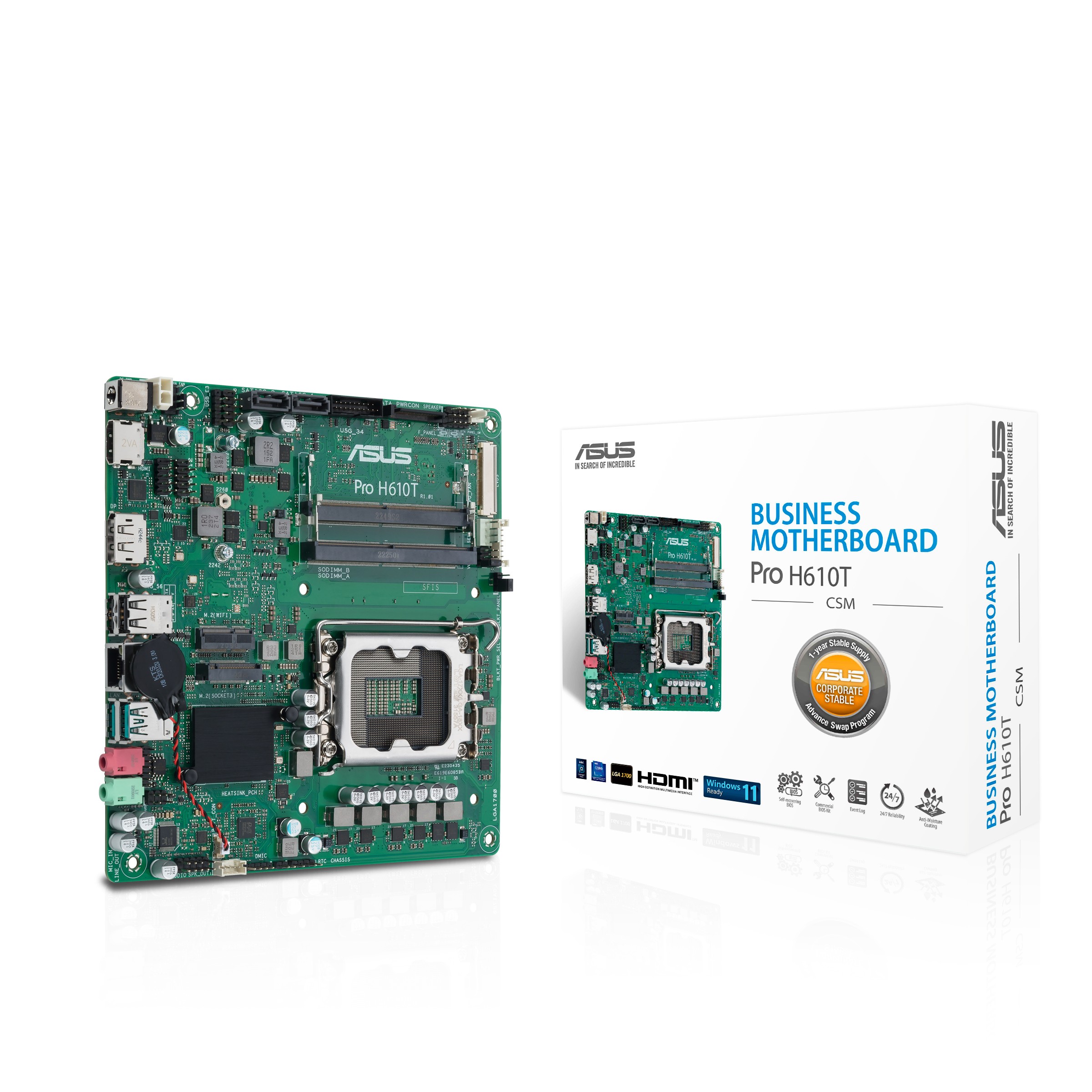 Scheda Madre ASUS PRO H610T-CSM socket 1700 - Immagine 1