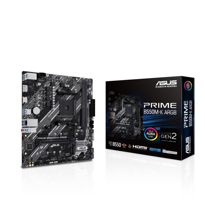 Scheda Madre ASUS PRIME B550M-K ARGB socket AM4 - Immagine 1