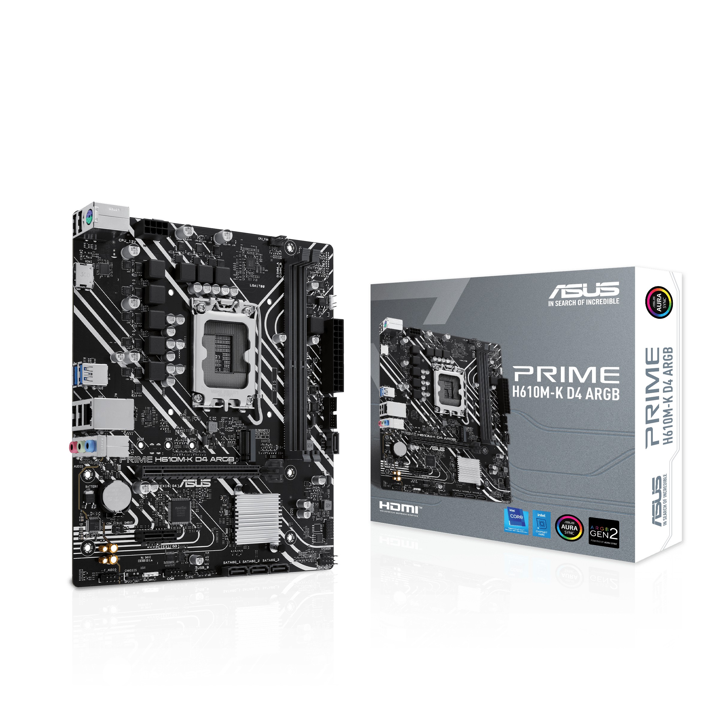 Scheda Madre ASUS PRIME H610M-K D4 ARGB Socket 1700 - Immagine 1