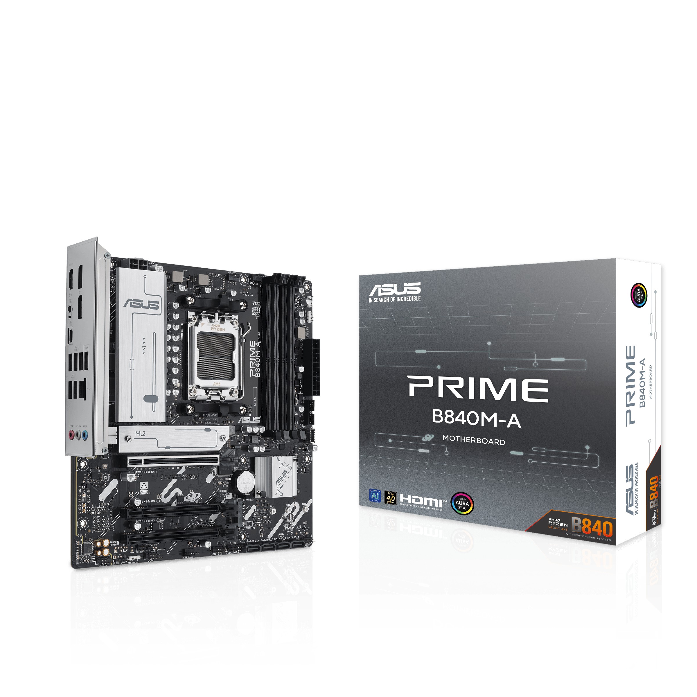 Scheda Madre Asus PRIME B840M-A CSM AM5 DDR5 MicroAtx Bianco - Immagine 1