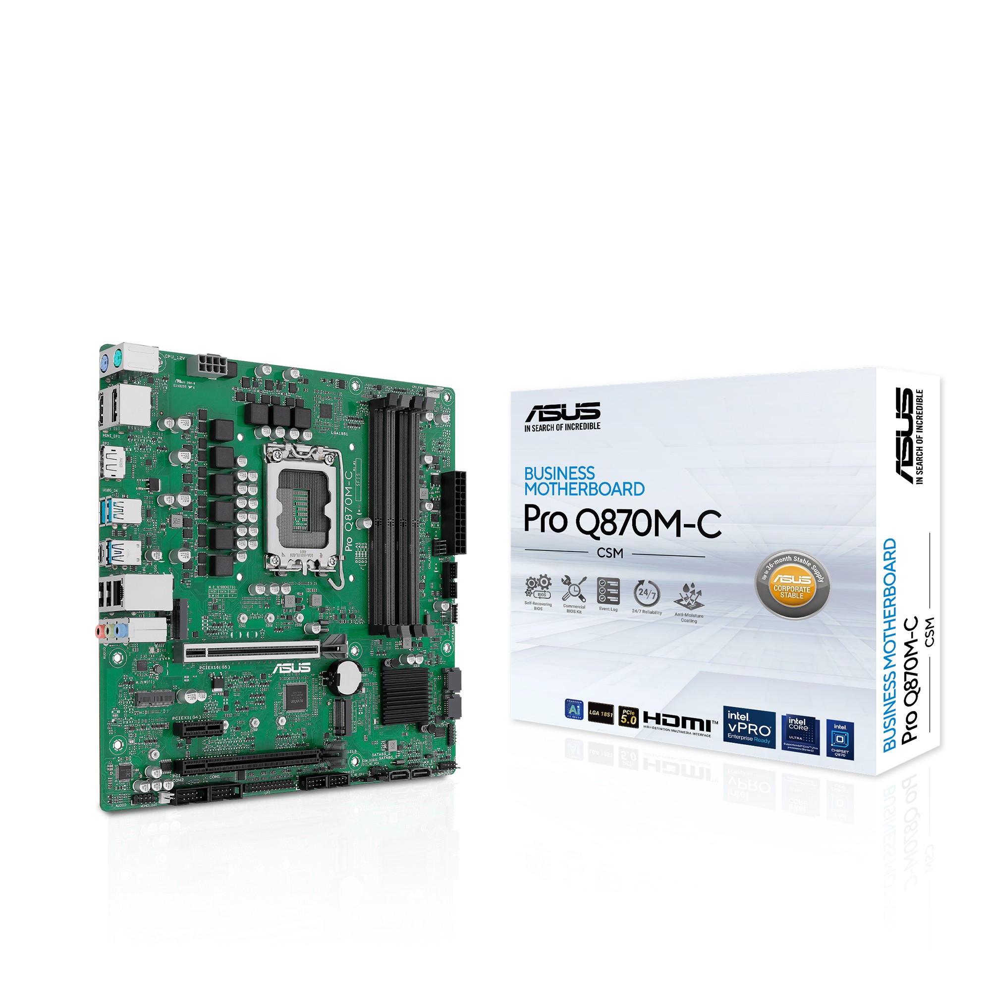 Scheda Madre ASUS PRO Q870M-C-CSM LGA 1851 micro ATX - Immagine 1