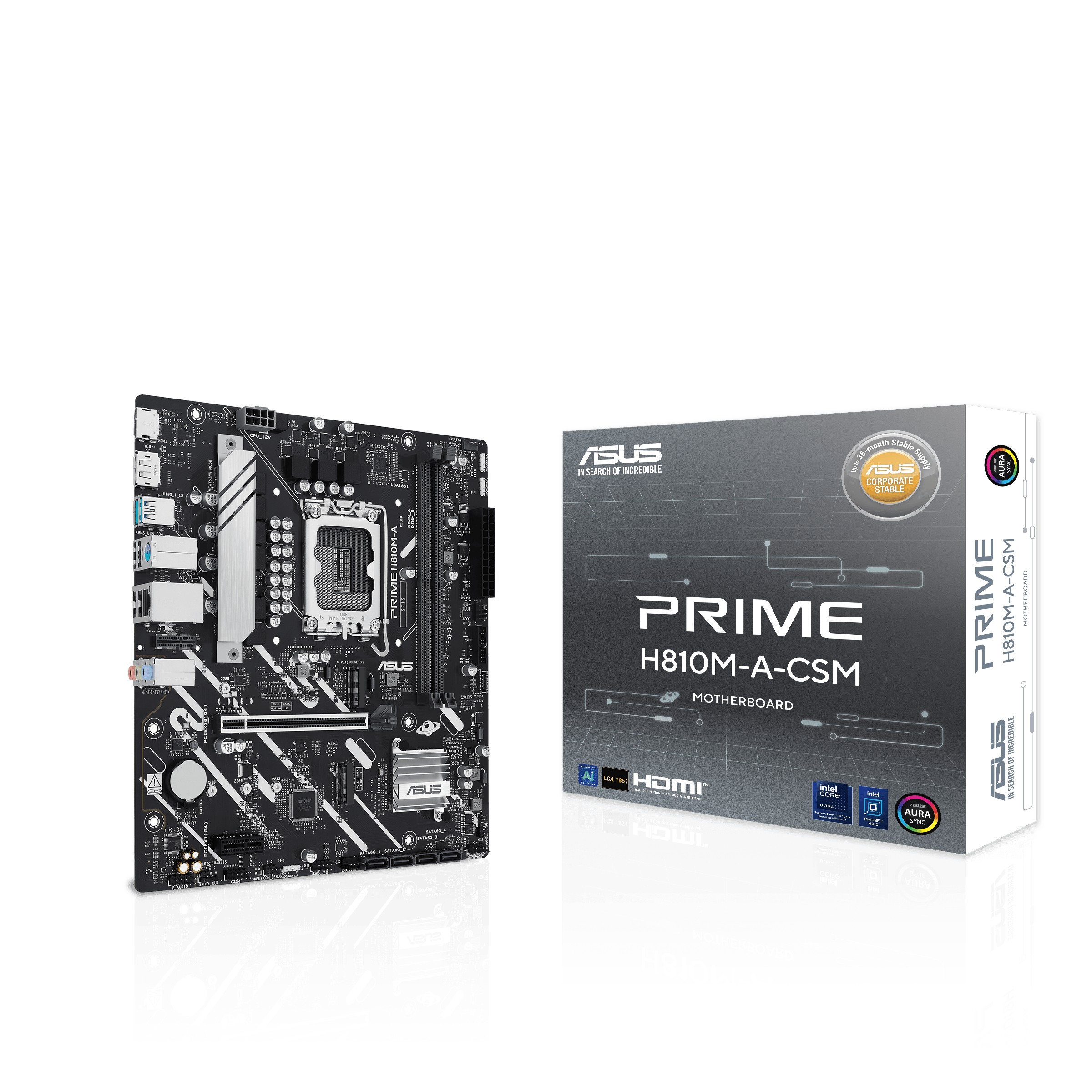 Scheda Madre Asus PRIME H810M-A CSM LGA 1851 DDR5 Micro ATX - Immagine 1