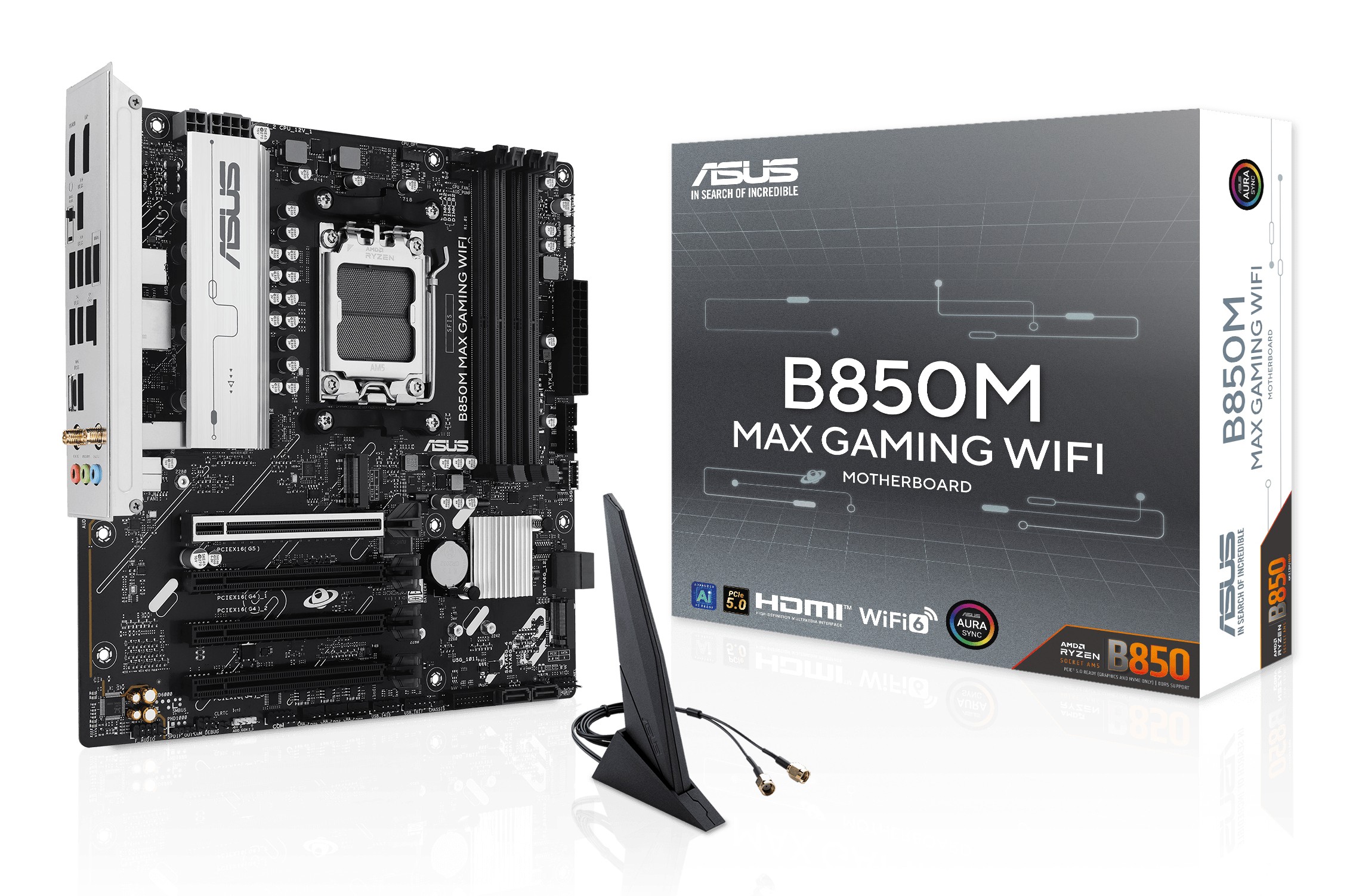 Scheda Madre ASUS B850M MAX Gaming WIFI Micro-ATX DDR5 Socket AM5 - Immagine 1