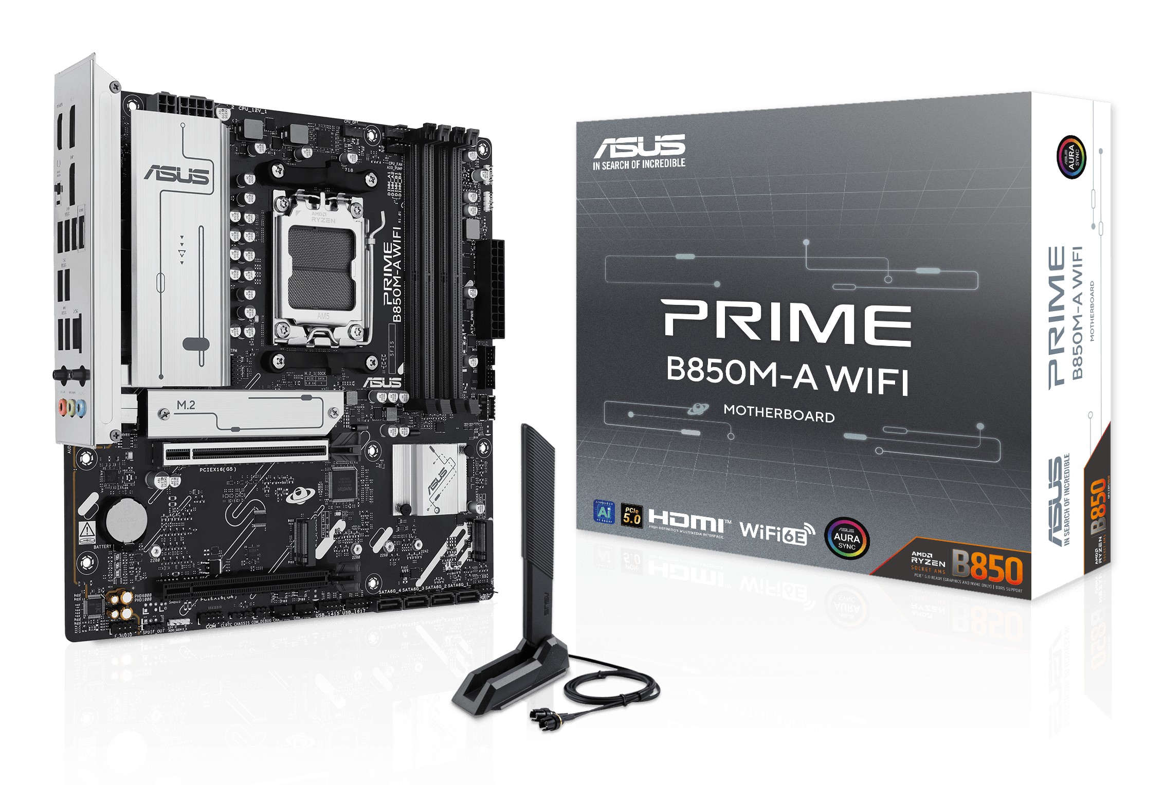 Scheda Madre ASUS PRIME B850M-A WIFI Micro-ATX DDR5 Socket AM5 - Immagine 1