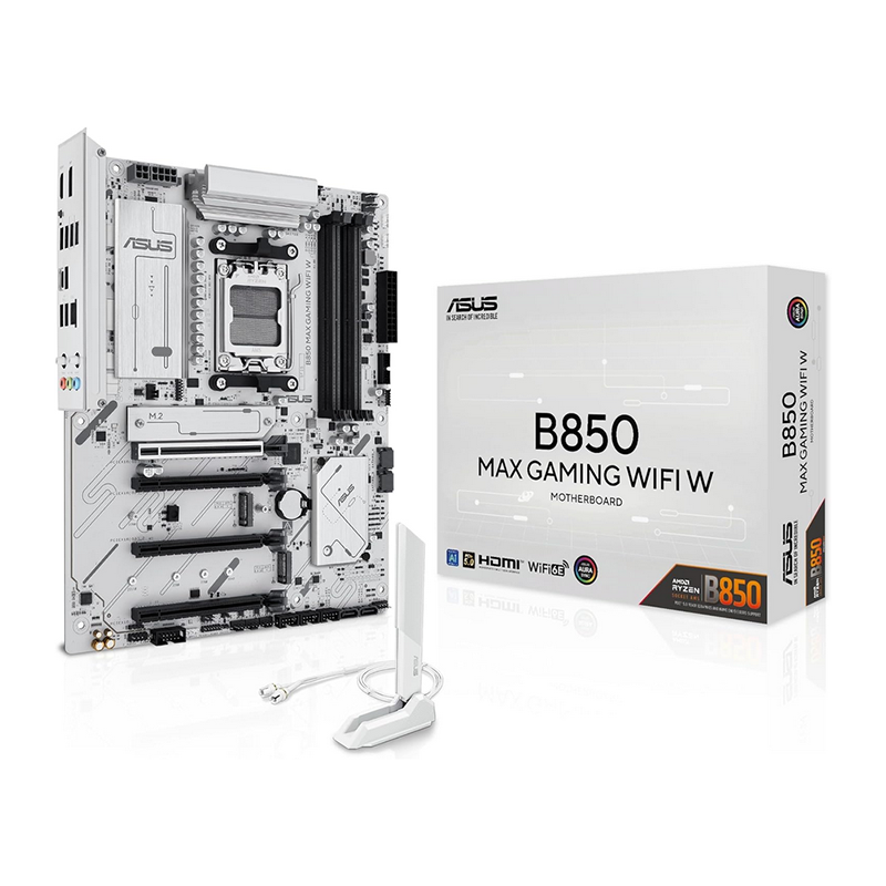 Scheda Madre ASUS B850 MAX GAMING WIFI ATX DDR5 Socket AM5 Bianca - Immagine 1
