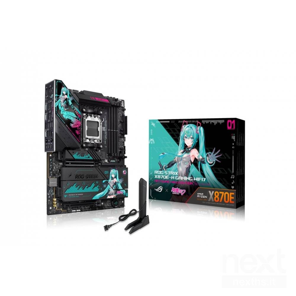 Scheda Madre ASUS ROG STRIX X870E-H GAMING WIFI7 HATSUNE MIKU EDITION AMD X870E Socket AM5 ATX - Immagine 1