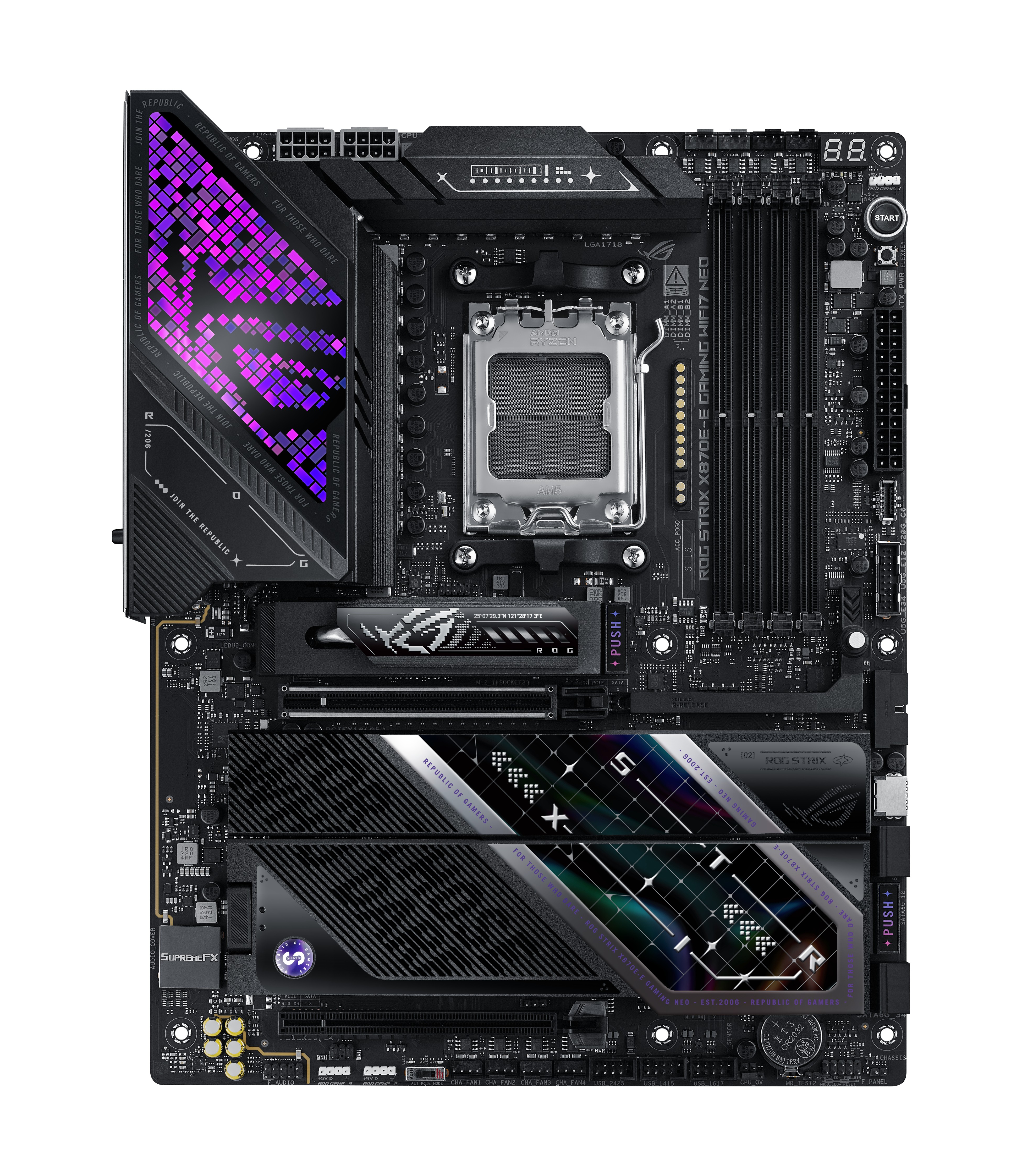 Scheda Madre ASUS ROG STRIX X870E-E GAMING WIFI7 NEO AM5 DDR5 ATX Nero - Immagine 1
