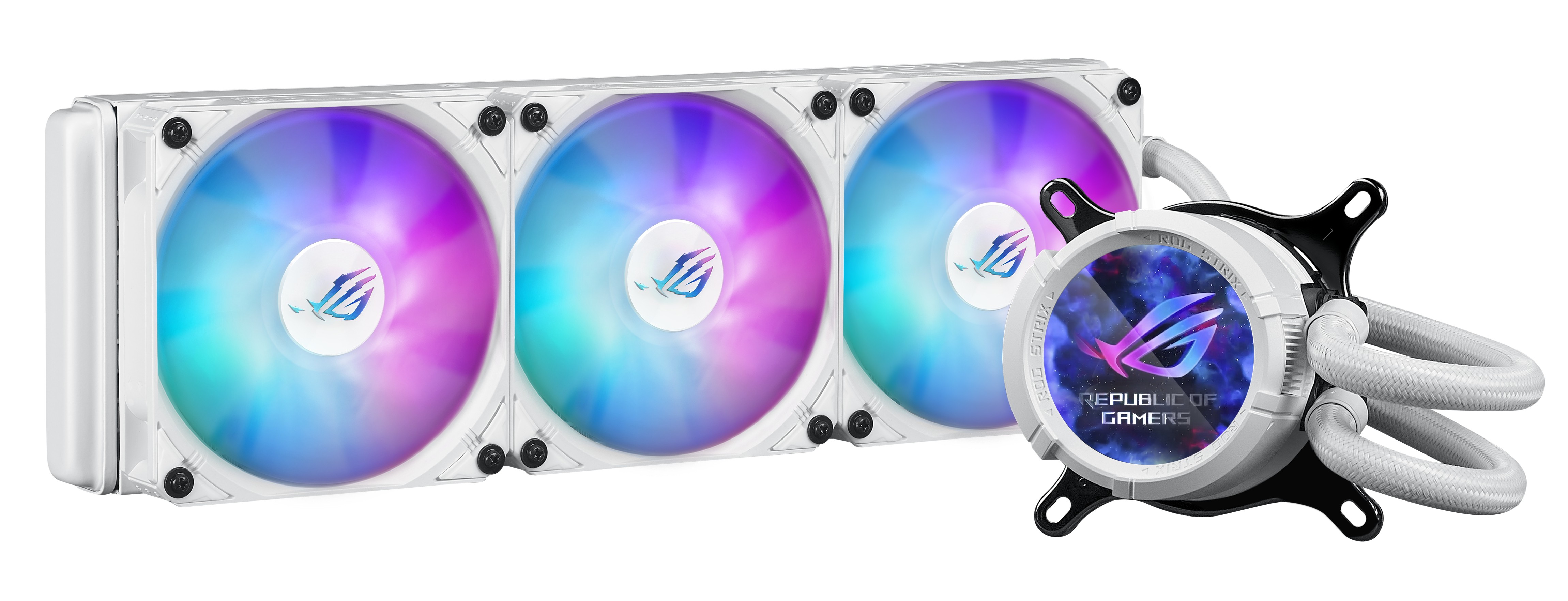 Dissipatore A Liquido ASUS ROG Strix LC III 360 ARGB LCD 360mm Bianco - Immagine 1
