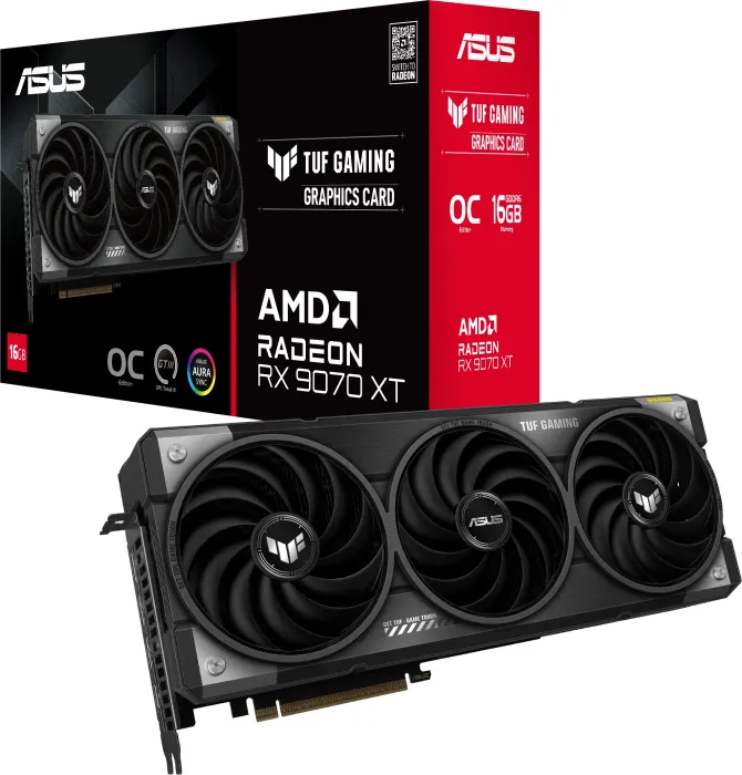 Scheda Video AMD ASUS TUF Radeon RX 9070 XT OC Edition 16GB GDDR6 Nero - Immagine 1