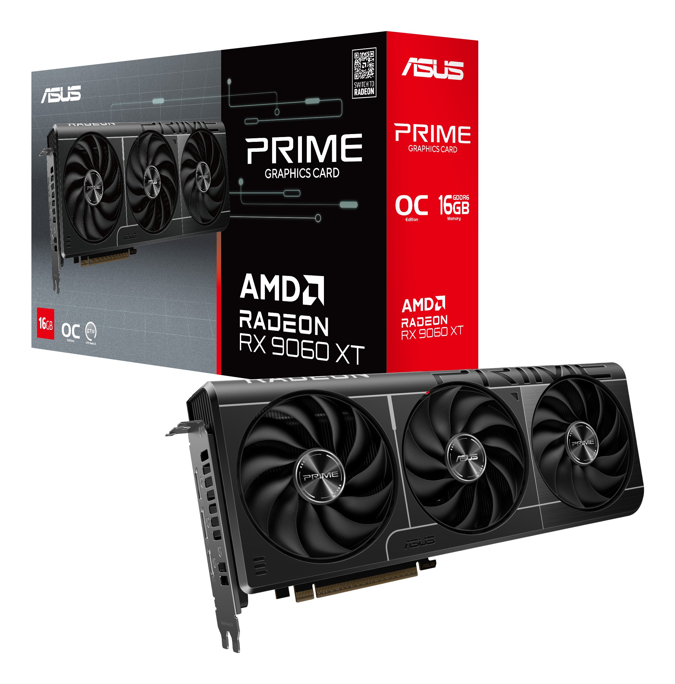 Scheda video ASUS RADEON RX 9060 XT 16GB Prime OC - Immagine 1