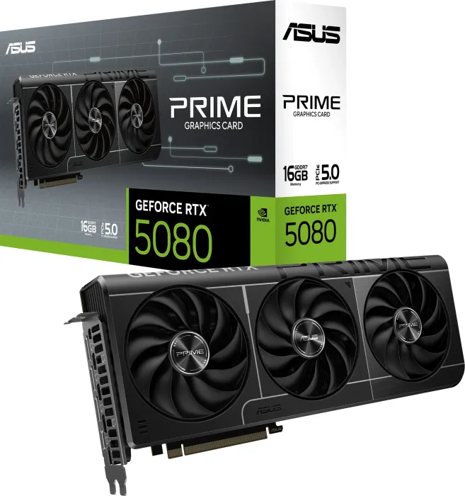 Scheda Video ASUS Prime Nvidia GeForce RTX 5080 16GB GDDR7 Nero - Immagine 1