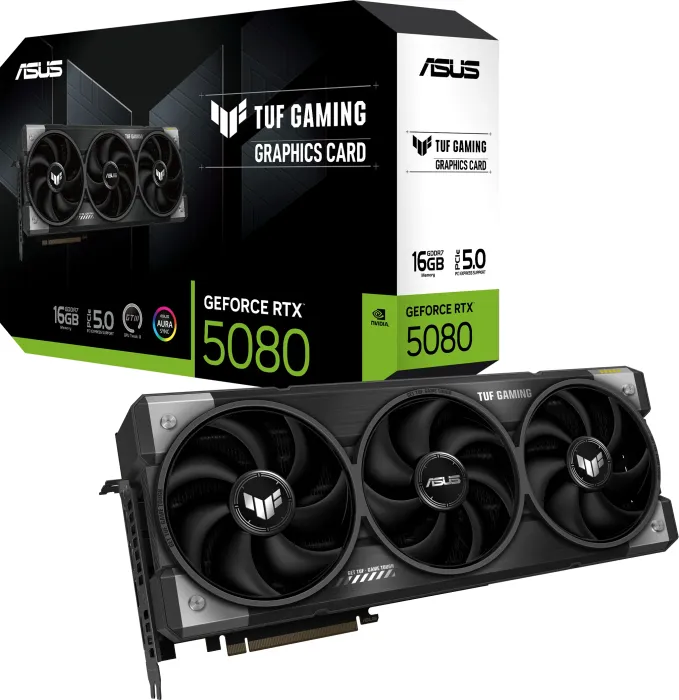 Scheda Video ASUS TUF Gaming Nvidia GeForce RTX 5080 16GB GDDR7 Nero - Immagine 1