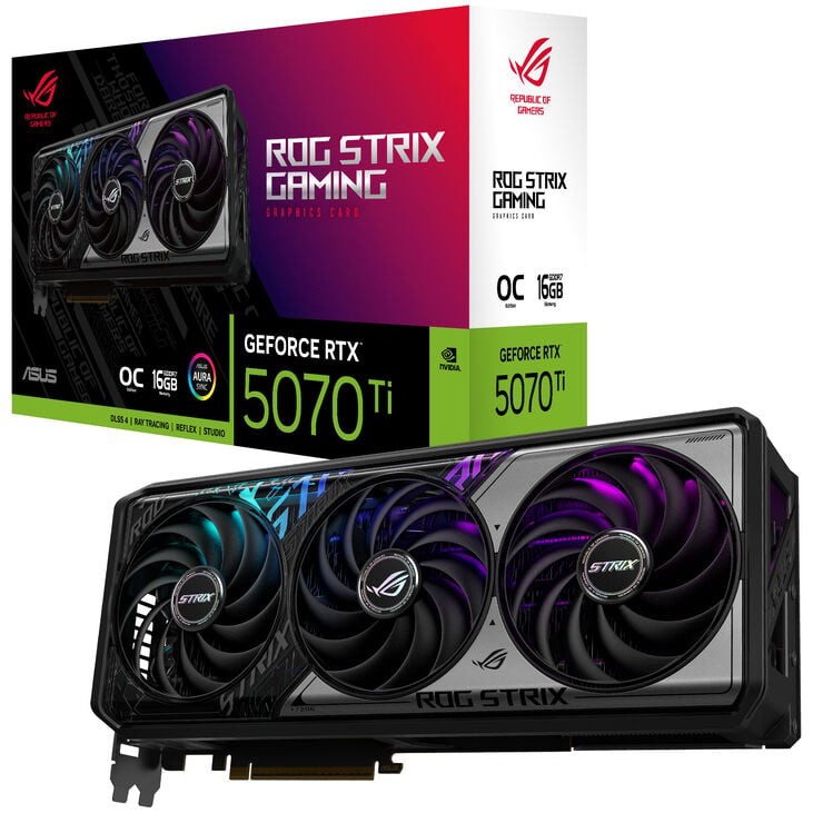 Scheda Video ASUS ROG Strix Nvidia GeForce RTX 5070 Ti OC Edition 16GB GDDR7