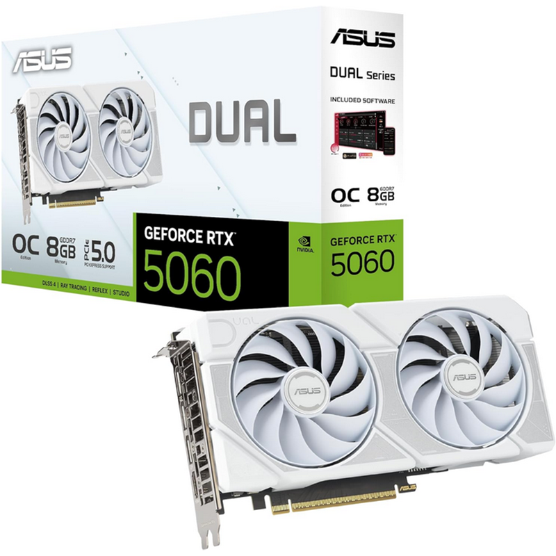 Scheda video Asus GeForce RTX 5060 8GB Dual White OC - Immagine 1