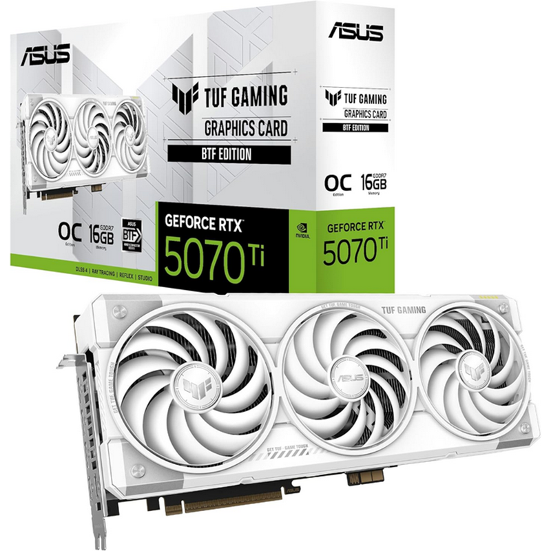 Scheda video Asus GeForce RTX 5070TI 16GB TUF Gaming BTF White OC Edition - Immagine 1