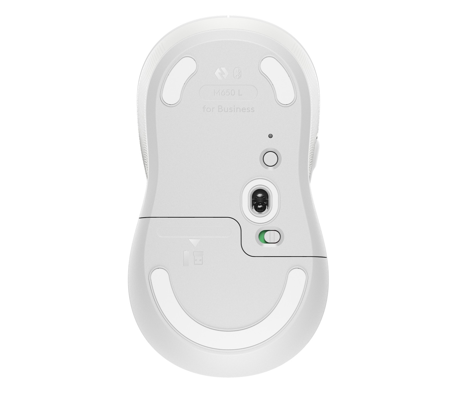Mouse Logitech Signature M650 L for Business Colore Off White Ergonomico Silenzioso - Immagine 1