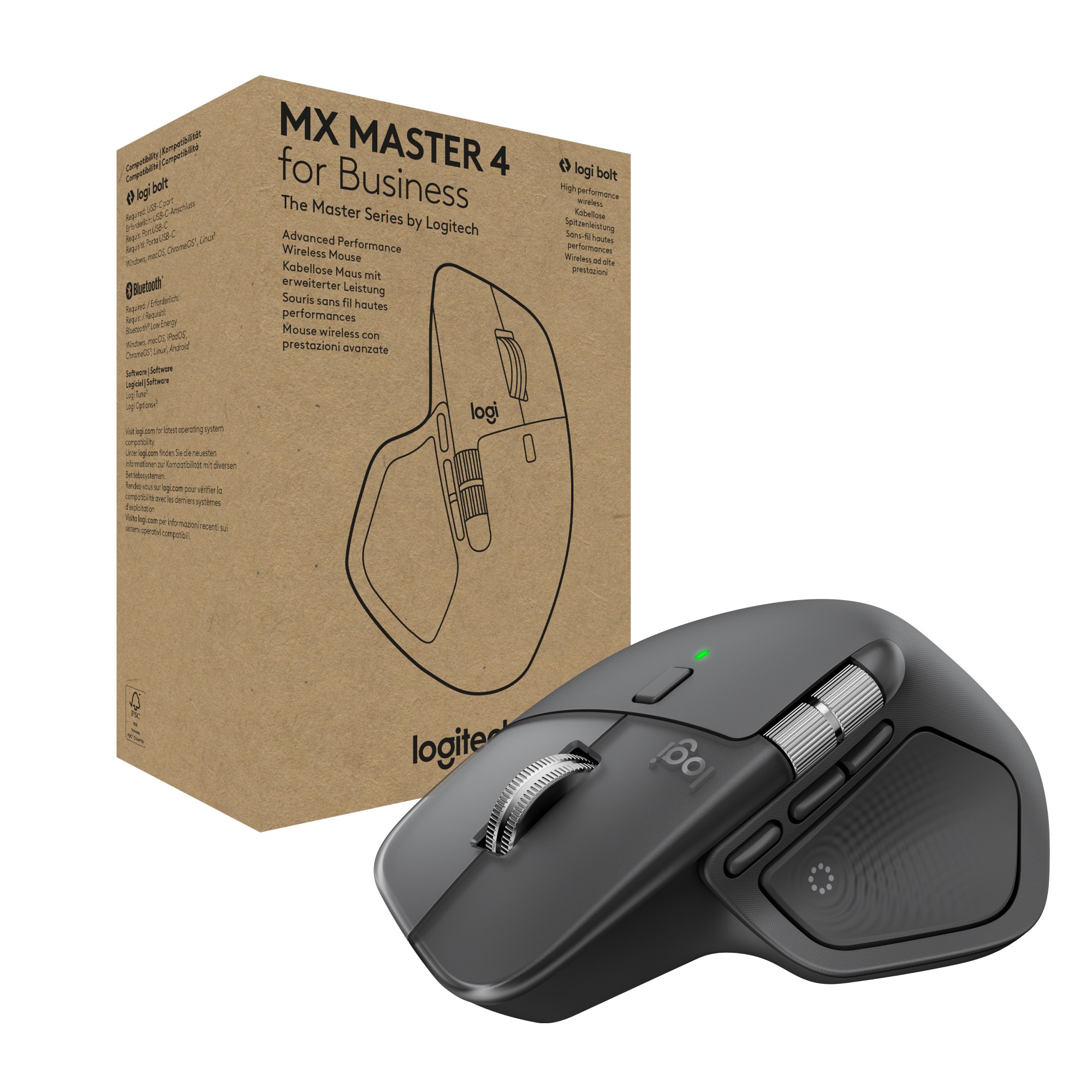 MOUSE Logitech MX Master 4 for Business - Graphite - Immagine 1