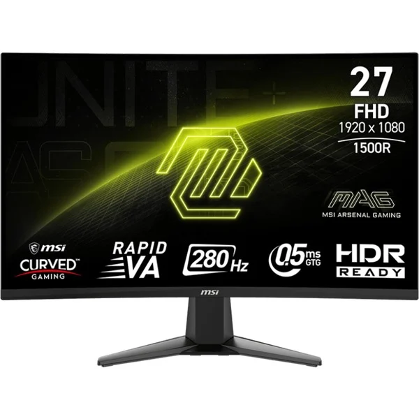 Monitor MSI MAG 276CXFDE 27 Nero Full HD Rapid VA Curvo HDMI DP 280Hz - Immagine 1