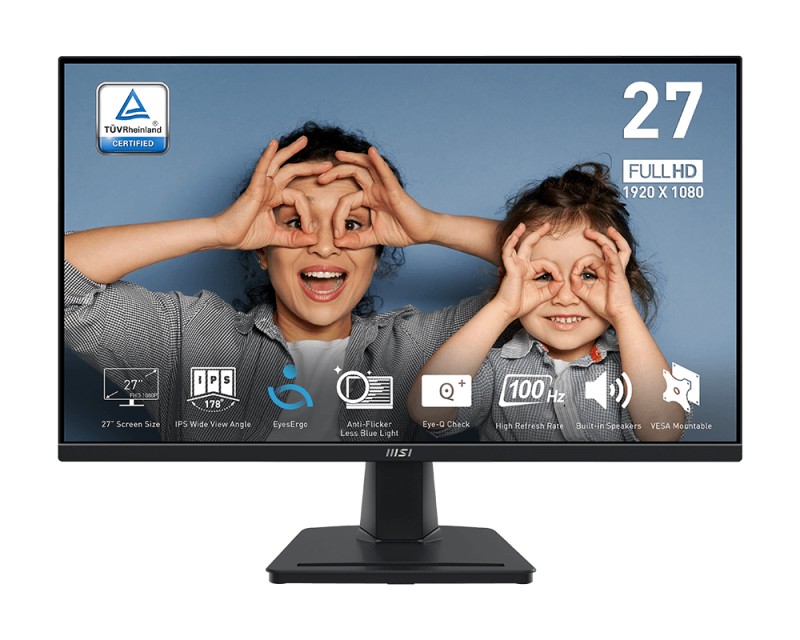 Monitor MSI PRO MP275QDE 27 Nero WQHD IPS Adaptive-Sync HDR 100Hz - Immagine 1