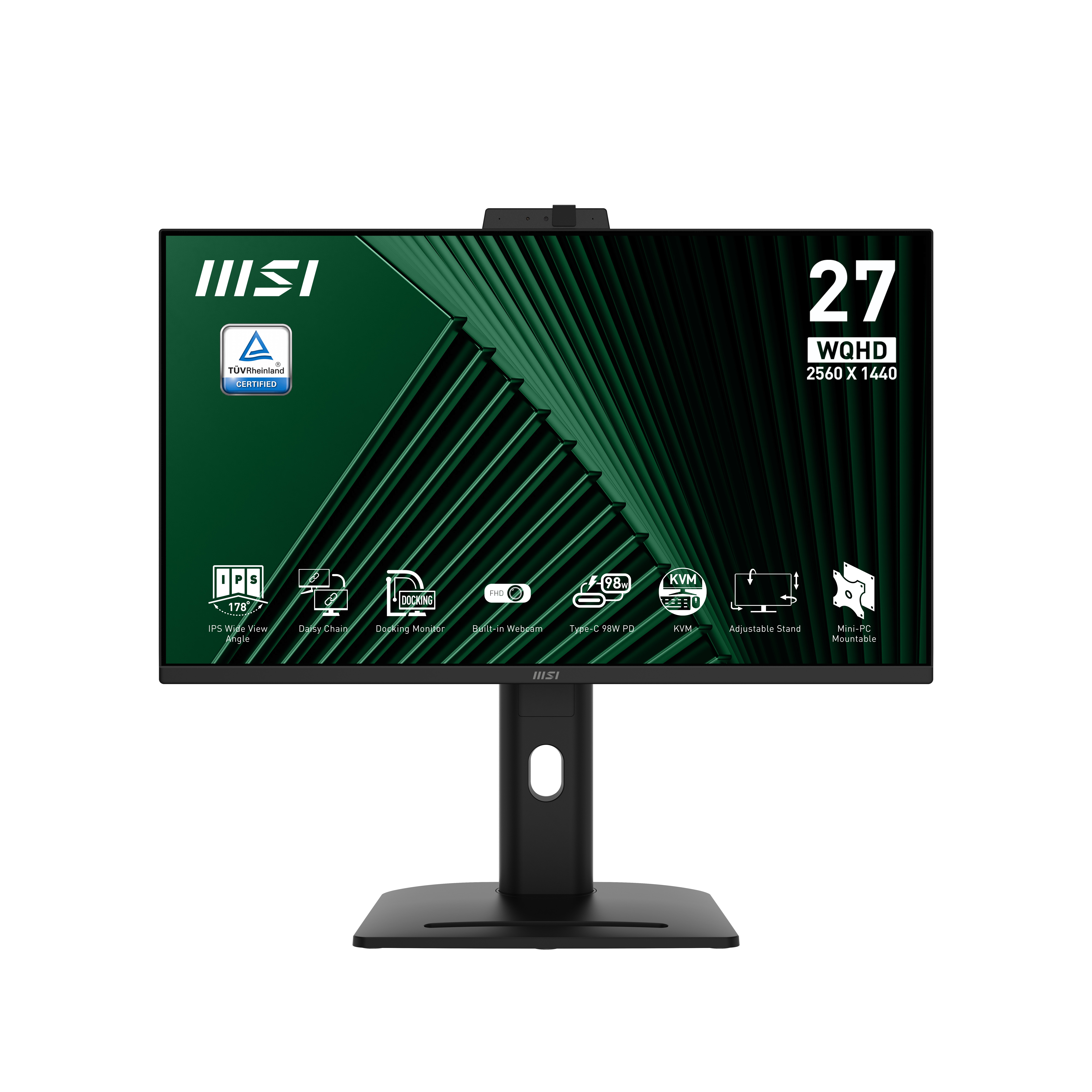 Monitor MSI PRO MP275QPDGDE 27 Nero WQHD IPS HDR-Ready USB-C 100Hz - Immagine 1