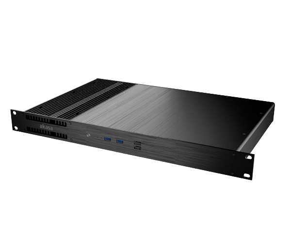 Case Akasa Galileo TU3 Thin-Mini-ITX 1U Nero - Immagine 1