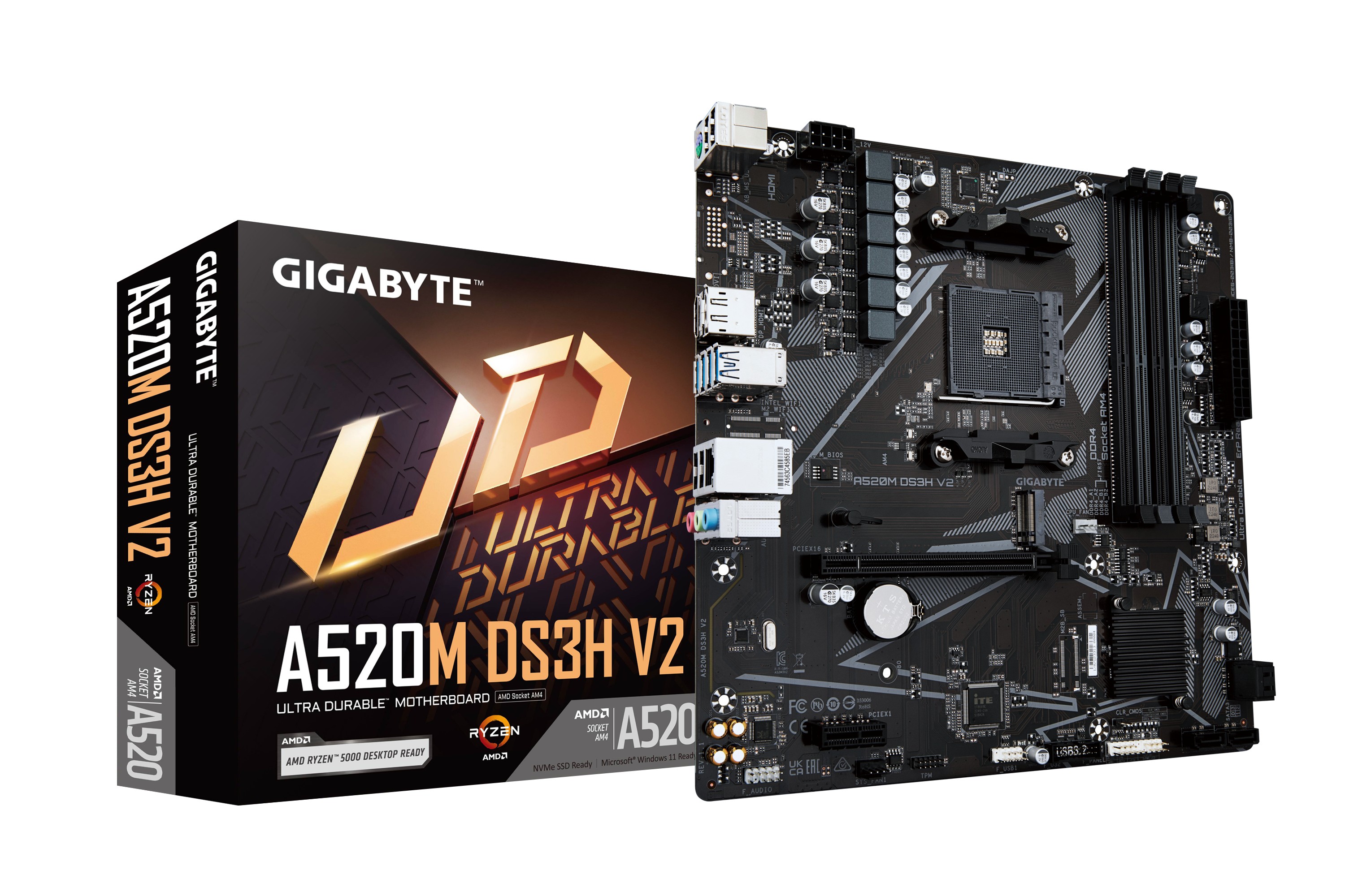 Scheda Madre GIGABYTE GA-A520M-DS3H V2socket AM4 - Immagine 1
