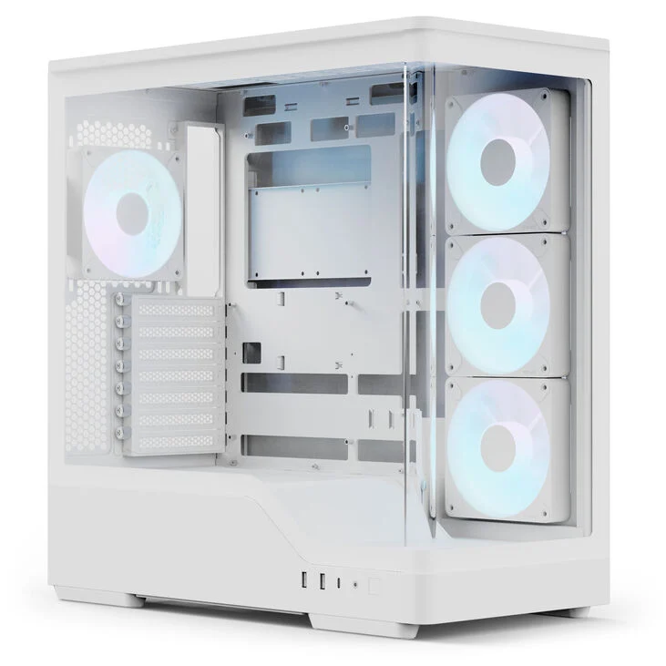 Case Aerocool P500A Midi Tower ATX Vetro Temperato RGB Bianco - Immagine 1