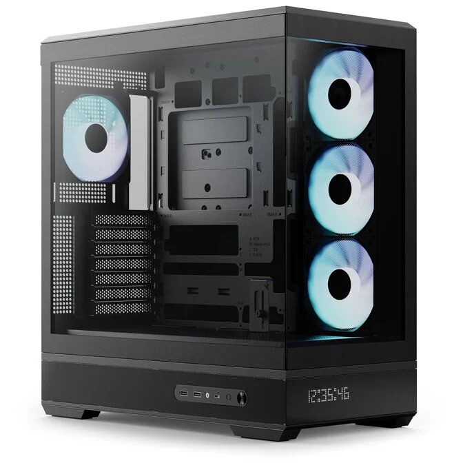 Case Aerocool P500B Midi-Tower ATX Vetro Temperato RGB Nero - Immagine 1