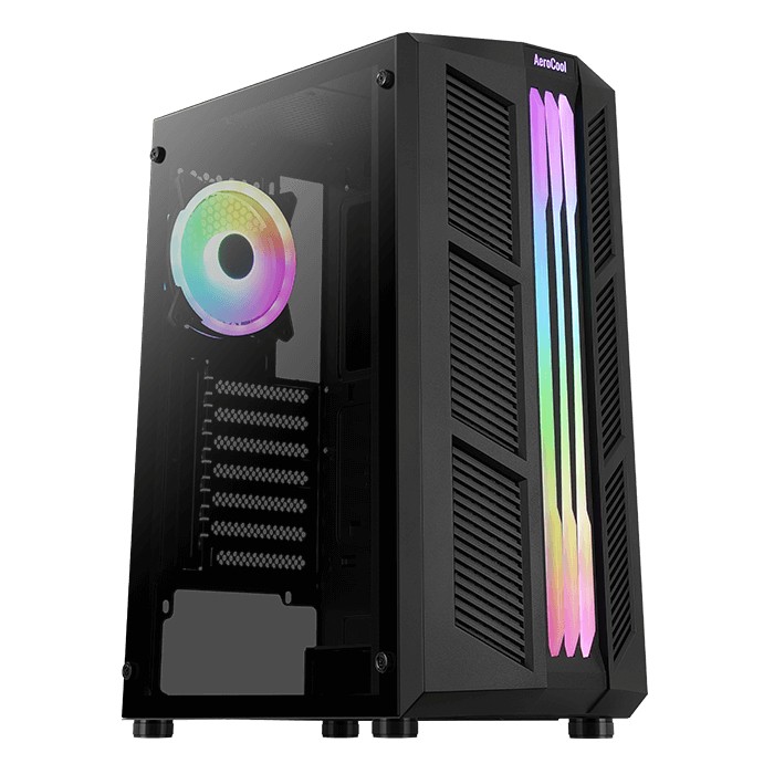 Case Aerocool Prime v2 Nero Vetro Temperato Midi Tower - Immagine 1