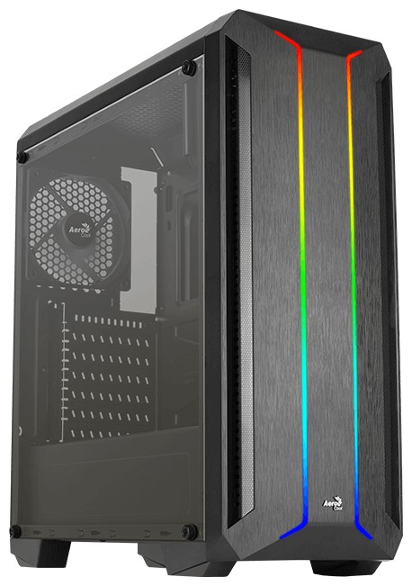Case Aerocool Skyline ARGB V1 Midi-Tower Vetro Nero - Immagine 1