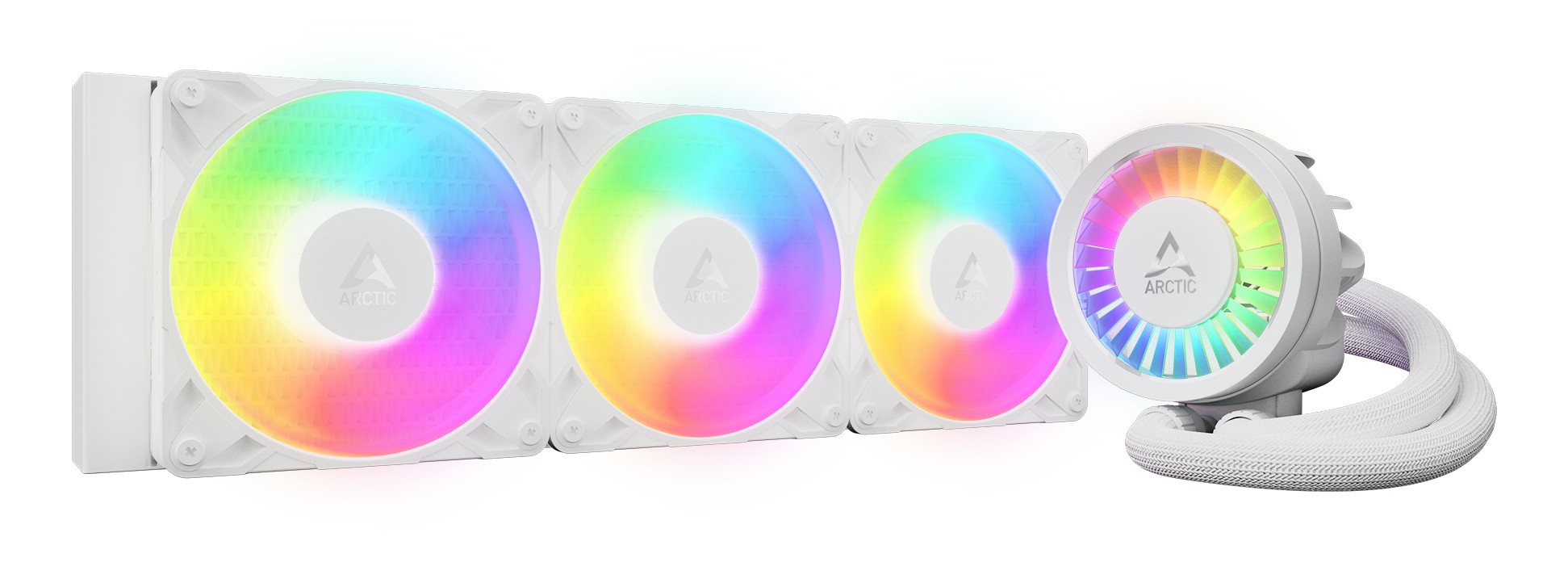 Dissipatore A Liquido Arctic Liquid Freezer III Pro 360 ARGB 360mm Bianco - Immagine 1