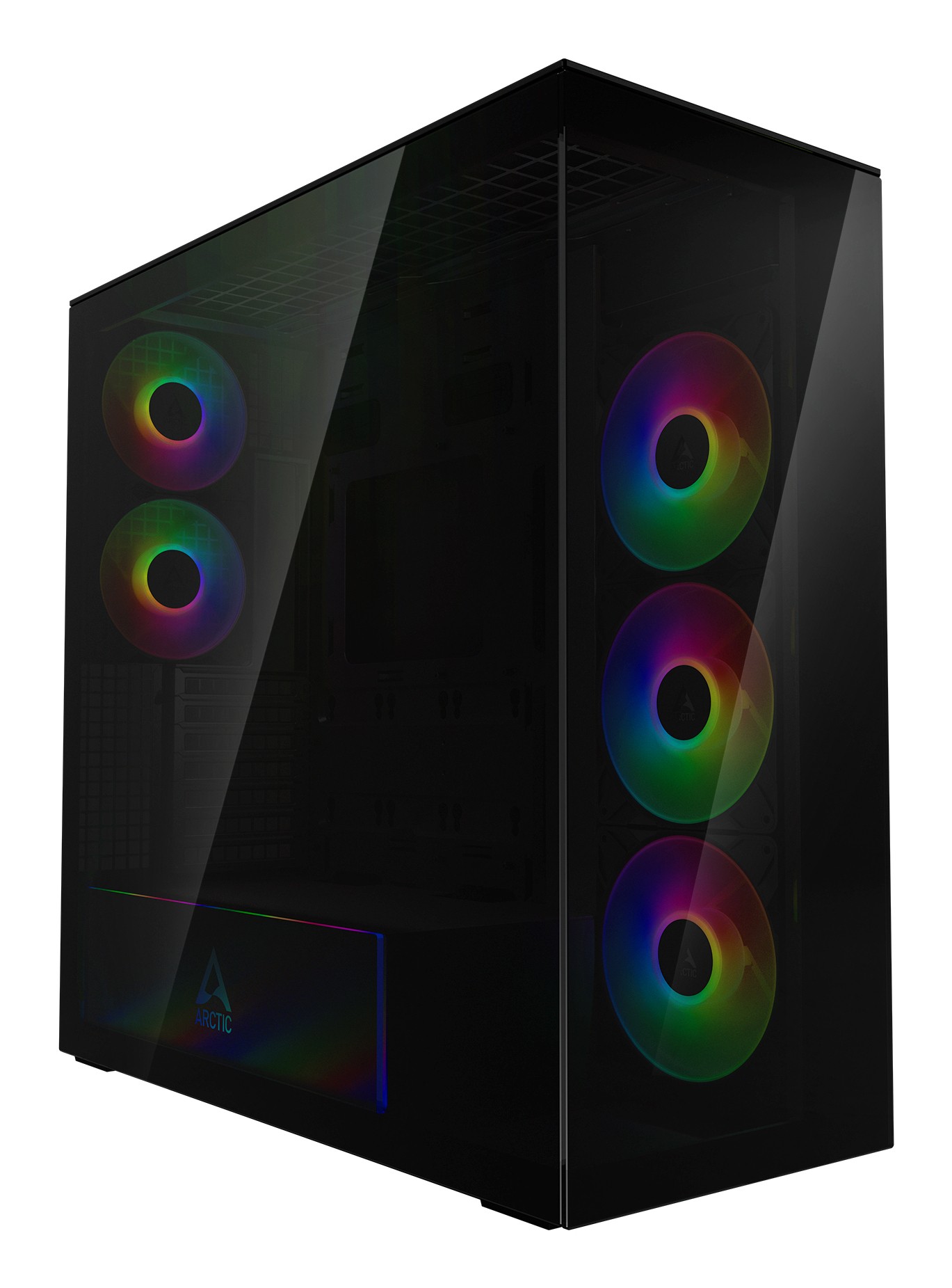 Case ARCTIC Xtender Midi-Tower E-ATX RGB Vetro Temperato Nero - Immagine 1