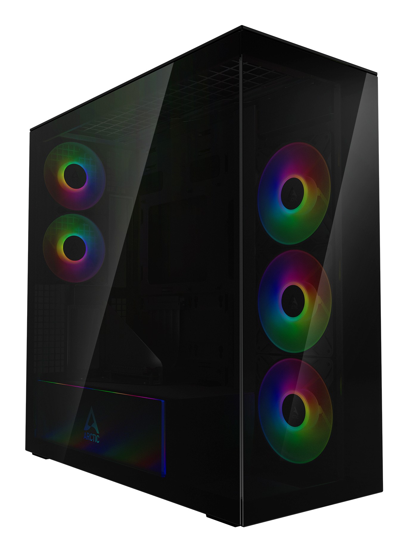 Case ARCTIC Xtender Midi-Tower E-ATX RGB Cavo Riser incluso Vetro Temperato Nero - Immagine 1