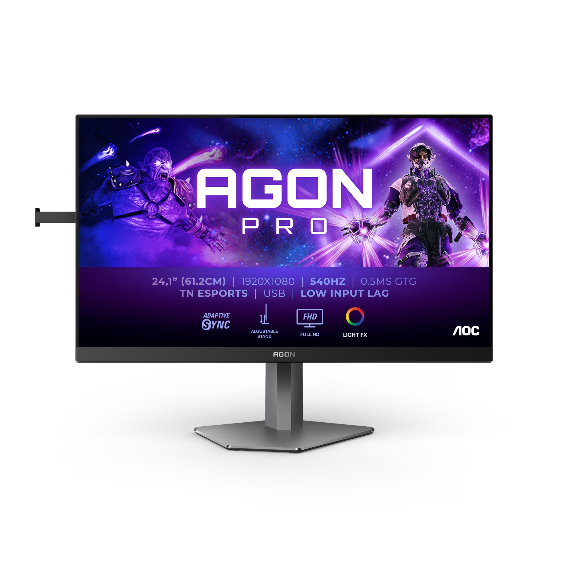 Monitor AOC AG246FK 24 Nero dunkelGrigio Full HD TN Adaptive-Sync USB Hub 540Hz - Immagine 1