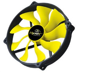 Ventola Akasa Viper R PWM giallo 140mm - Immagine 1
